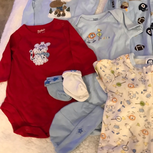 gerber carters child o mine Other - New baby boy clothes the blue football is a 9 mo. The rest are 3-6 mos